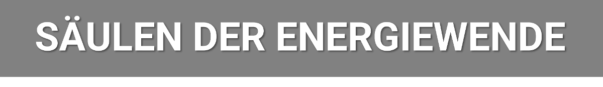 Schriftzug: Säulen der Energiewende
